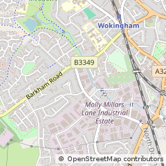 Map of Wokingham, Berks