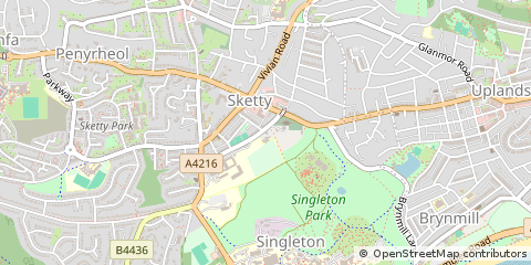Map of Swansea