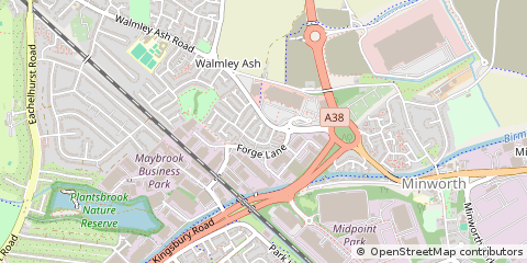 Map of Sutton Coldfield, West Midlands