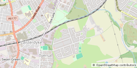 Map of Bradford, West Yorkshire