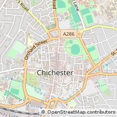 Map of Chichester, West Sussex