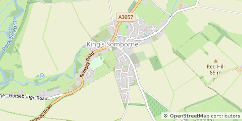 Map of Stockbridge, Hampshire