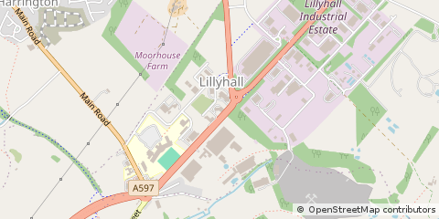 Map of Workington, Cumbria