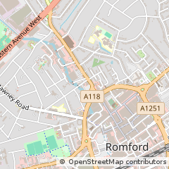 Map of Romford, Essex