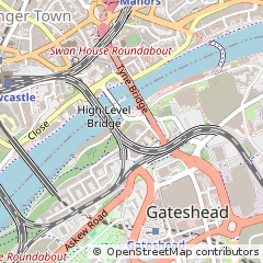 Map of Gateshead, Tyne and Wear