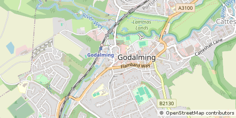 Map of Godalming, Surrey