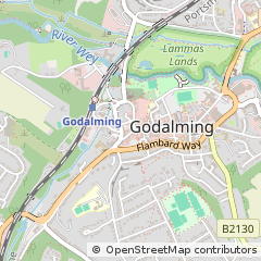 Map of Godalming, Surrey