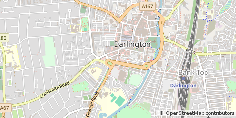 Map of Darlington, County Durham