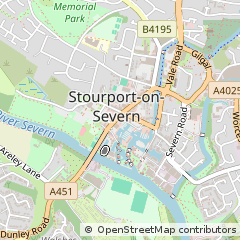 Map of Stourport on Severn, Worcestershire