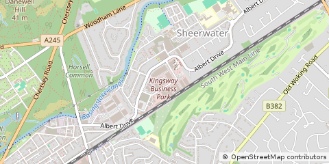 Map of Woking, Surrey