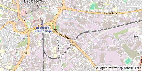 Map of Bradford, West Yorkshire