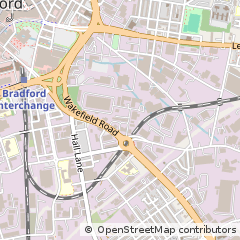 Map of Bradford, West Yorkshire