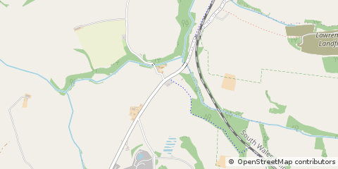 Map of Haverfordwest, Pembrokeshire