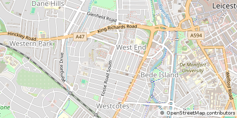 Map of Leicester