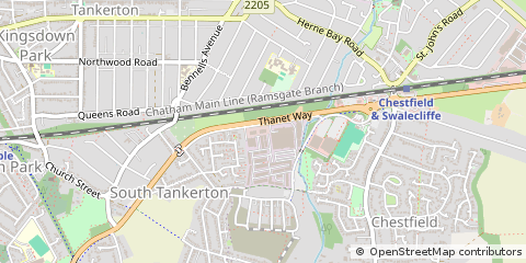 Map of Whitstable, Kent