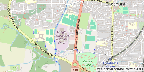 Map of Waltham Cross, Herts