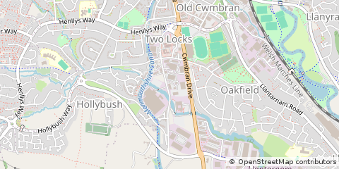 Map of Cwmbran, Torfaen