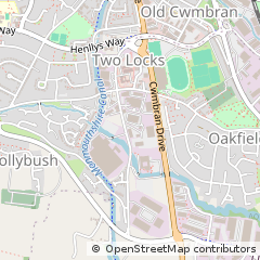 Map of Cwmbran, Torfaen
