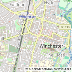 Map of Winchester, Hampshire
