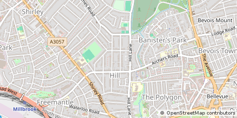 Map of Southampton, Hampshire