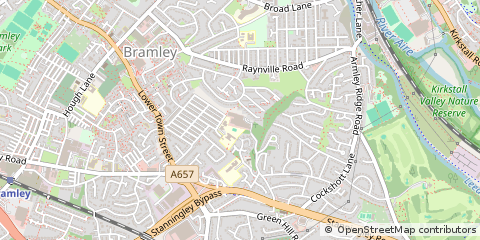 Map of Leeds, West Yorkshire