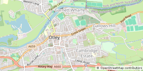 Map of Otley, West Yorkshire