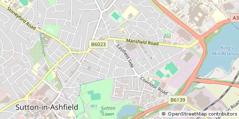 Map of Sutton-in-Ashfield