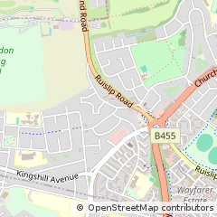 Map of Northolt, Middx
