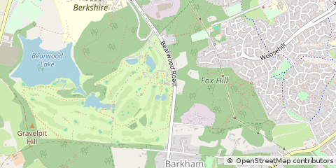 Map of Wokingham, Berkshire
