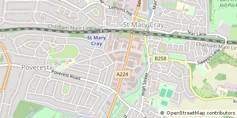 Map of Orpington, Kent