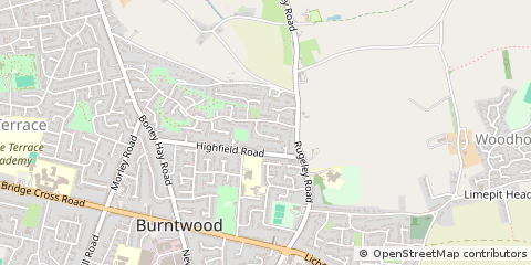 Map of Burntwood, Staffordshire