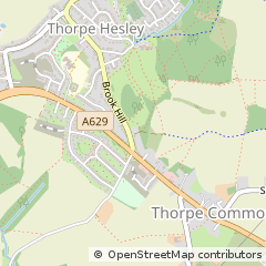 Map of Rotherham, South Yorkshire