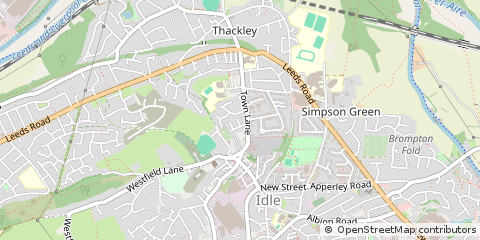 Map of Bradford, Warwickshire