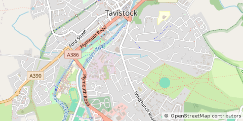 Map of Tavistock, Devon