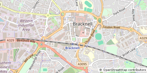 Map of Bracknell, Berkshire