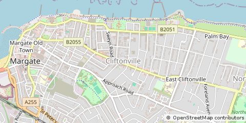 Map of Cliftonville, Kent