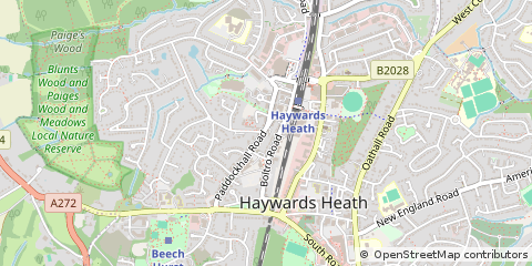 Map of Haywards Heath, West Sussex