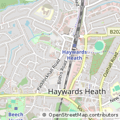 Map of Haywards Heath, West Sussex
