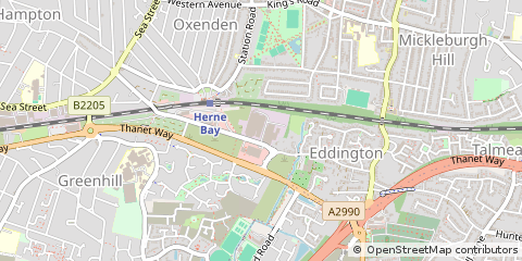 Map of Herne BAY, Kent