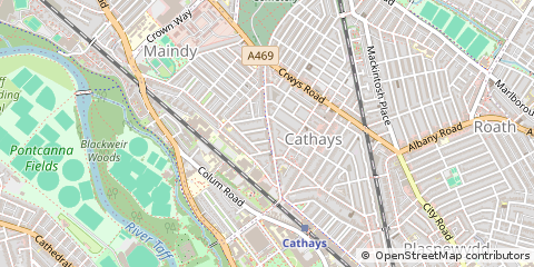 Map of Cardiff
