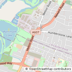 Map of Leicester, Leicestershire