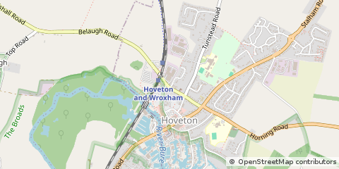 Map of Hoveton, Norfolk