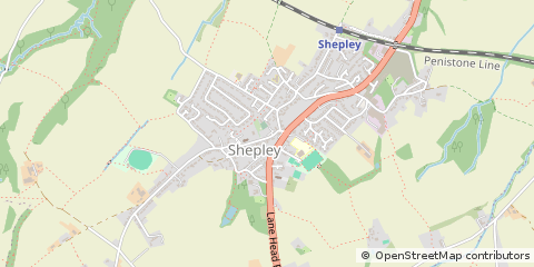 Map of Huddersfield, West Yorkshire