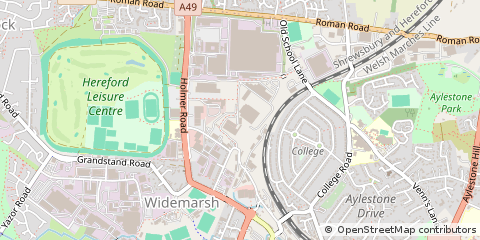 Map of Hereford, Herefordshire