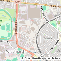 Map of Hereford, Herefordshire
