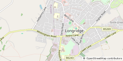 Map of Preston, Lancashire