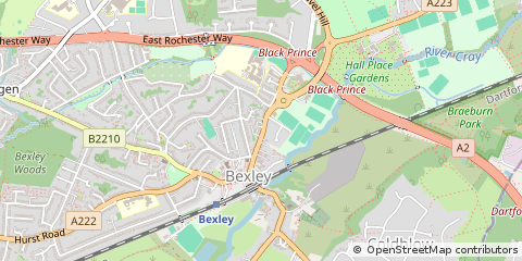 Map of Bexley, Kent