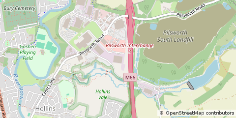 Map of Bury, Lancashire