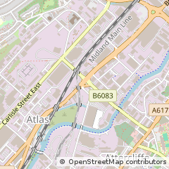 Map of Sheffield, South Yorkshire