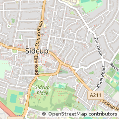 Map of Sidcup, Kent